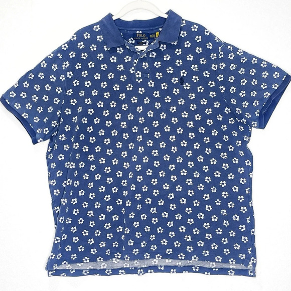 Polo Ralph Lauren Men's Floral Hibiscus Print Classic Fit Polo Shirt XXL - Picture 5 of 9